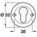 Escutcheons for Startec Space Lever Handles Standard Keyway Polished/satin stainless steel