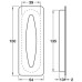 Pull Handle Flush 150 x 54 mm 304 Stainless Steel Satin
