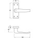 Lever Handles on Backplates for Latch Aluminium Satin anodised