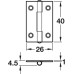 Butt Hinges Steel Height x width: 40 x 26 mm