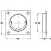 Squash Court Handle to Operate 90 x 90 mm Brass Satin nickel plated