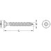 Hospa Screw Jet Countersunk Head with T Star Drive Bit Fully Threaded Multi-Purpose Length: 30 mm thread Ø 3.5 mm head Ø 7 mm TS20