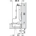 Concealed Cup Hinge 110° Standard Inset Mounting Tiomos Click on arm Impresso fixing cup 45/9.5 with soft close nickel plated