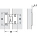 Specialist Hinge 240° Grade 304 Stainless Steel for Thin Doors With automatic closing spring Half overlay mounting screw fixing