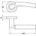Lever Handles on Round Roses Zinc Alloy Arkles Designed for interior doors Polished chrome/Satin nickel