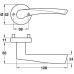 Lever Handles on Round Roses 304 Stainless Steel Wing Startec Satin