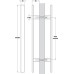 Pull Handle Back to Back Fixing 316 Stainless Steel Flat Section Hole centres 425 mm polished stainless steel
