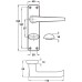 Lever Handles Bathroom Pack Aluminium Consisting of handle bathroom lock and hinges Handle: Satin
