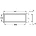 Ventilation Grille for Recess Mounting White Plastic Straight-edged Ventilation area 200 cm2 length 338 mm recessed length 314 mm height 132 mm recessed height 108 mm