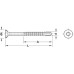 Hospa Drilling Screw Countersunk Head with Routered Ribs and T Star Drive Bit Partially threaded with drill point Dim. A: 25 mm length: 35 mm thread Ø 4 mm