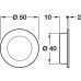 Pull Handle Flush Ø 50 mm Stainless Steel Startec Push fit installation Satin