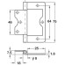 Flush Hinge Light Duty for Inset Doors Length 75 mm Mild Steel With fixed brass pin Zinc plated