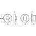 WC Escutcheon Set Ø 53 mm Stainless Steel Thumbturn and release with indicator Satin