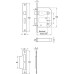 Lever Handles Bathroom Pack Aluminium Consisting of handle bathroom lock and hinges Handle: Satin