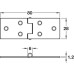 Butt Hinges Steel Table hinge height x width: 28 x 80 mm