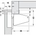 Swing up Hinge Screw Fixing Cup for Straight Flaps For caravan furniture Screw fixing cup