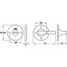WC Release and Inside Turn Disabled Ø 52 mm 316 Stainless Steel Emergency release and inside turn PVD satin copper