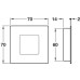 Pull Handle Flush 70 x 70 mm Stainless Steel Startec Suitable for use on sliding timber doors Satin