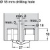 Zysa Hinge 180° Drilling Hole Ø 10-24 mm Unhanded design Drilling hole Ø 18 mm