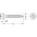 Hospa Screw Chipboard Countersunk Head with PZ Cross Slot Fully Threaded Steel Countersunk head Galvanized length: 13 mm thread Ø 3.5 mm big-pack