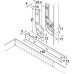 Pivot Hinge 90° for Writing Bureau Drop leaf mounting Length 83 mm