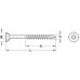 Spax® Screw Countersunk Head with TS Slot For MDF materials Length: 45 mm thread length: 30 mm thread Ø 4.5 mm