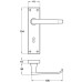 Lever Handles Plain Victorian on Backplates for Bathroom Lock Zinc Alloy Satin nickel