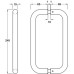 Pull Handles Ø 19 mm 304 Stainless Steel Back to back fixing Fixing centres 227 mm satin