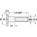 M6 Shoulder Screw with Shank and Screwdriver Slot Zinc plated head Ø 16 mm Length 32 mm