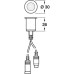 LED Plinth Light 12 V Ø 30 mm Rated IP67 Light Set with Driver 5 light set white LED colour