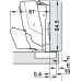 Concealed Cup Hinge 155° Standard Full Overlay Mounting Tiomos Click on arm  With soft close screw fixing cup 45/9.5 nickel plated