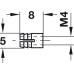 Sleeve with M4 Internal Thread for Ø 5 mm Hole For drill hole Ø 5 mm Length 8 mm