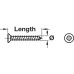 Security Screw Sentinal One Way Pozi Drive Size 4.2 x 38 mm PZ2