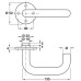 Lever Handles Round Section on Round Roses 316 Stainless Steel Snowdon Ø 19 mm satin