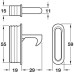 Flip Up Handle to Suit Pocket Hideaway Sliding Door System Brass Satin brass