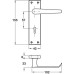 Lever Handles Straight Lock Pack Zinc Alloy Polished Chrome Consisting of handle lock and hinges Handle: Polished chrome