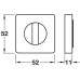 WC Release and Inside Turn Square 52 x 52 mm Zinc Alloy RO11 Brushed black nickel