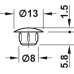 Cover Cap Plastic for Blind holes Ø 8 mm For push fitting White