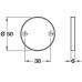 Escutcheons Blank Ø 50 mm Aluminium Satin