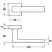 Lever Handles on Square Roses 304 Stainless Steel Metro Startec Satin