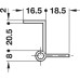 Cranked Hinge for Butting Overlay Doors Brass Crank L1 Right hand matt nickel plated