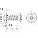 Panel Mounting Screw Flat Head with PZ Cross Slot Fully Threaded for Ø 5 mm Drill Holes Length 13.5 mm PZ2 driver required