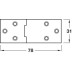 Table Hinge 78 x 31 mm for Table Flaps or Cabinet Door Front Flaps Bright zinc-plated