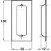 Pull Handle Flush 100 x 50 mm Stainless Steel Concealed fixing Polished