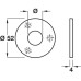 Roses for Pull Handles Face Fixing Ø 52 mm Stainless Steel To suit Snowden and Pyrenean pull handles For Ø 22 mm pull handle