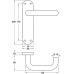 Lever Handles Ø 19 mm on Backplates 316 Stainless Steel Snowdon Pair of lever handles on backplates For lever lock standard keyway satin