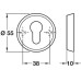 Escutcheon Anti-Ligature Solid Stainless Steel Satin stainless steel