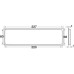 Ventilation Grille for Recess Mounting with Flanged Rim Straight-edged Ventilation area  60 cm2 length 227 mm recessed length 220 mm height 68 mm recessed height 60 mm white
