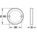 Escutcheons for Startec Lever Handles Blank Ø 52 mm 304 Stainless Steel With steel substructure Satin