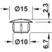 Cover Cap Plastic for Blind Holes Ø 10 mm For push fitting Black